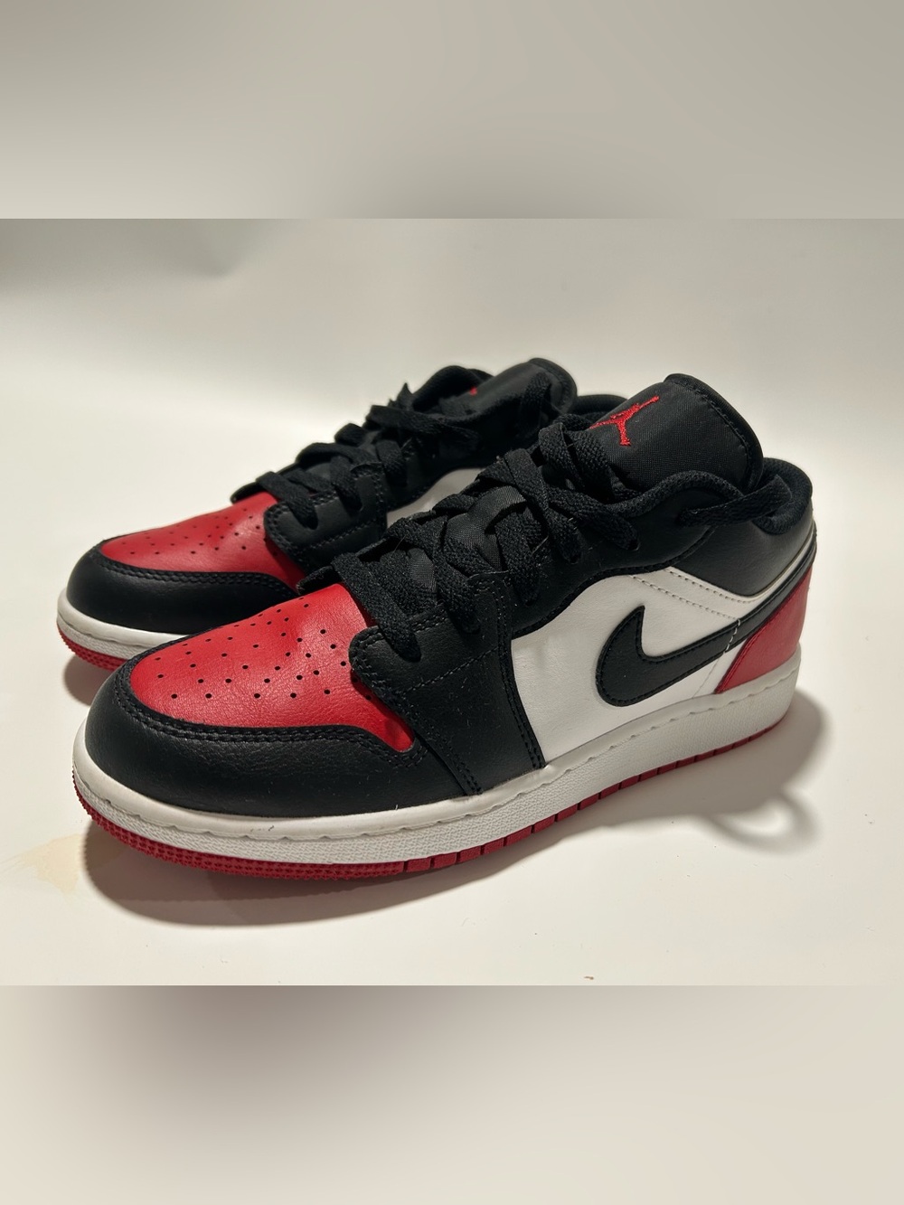 Nike Kids' Air Jordan Low Top Sneakers - Black/Red/White